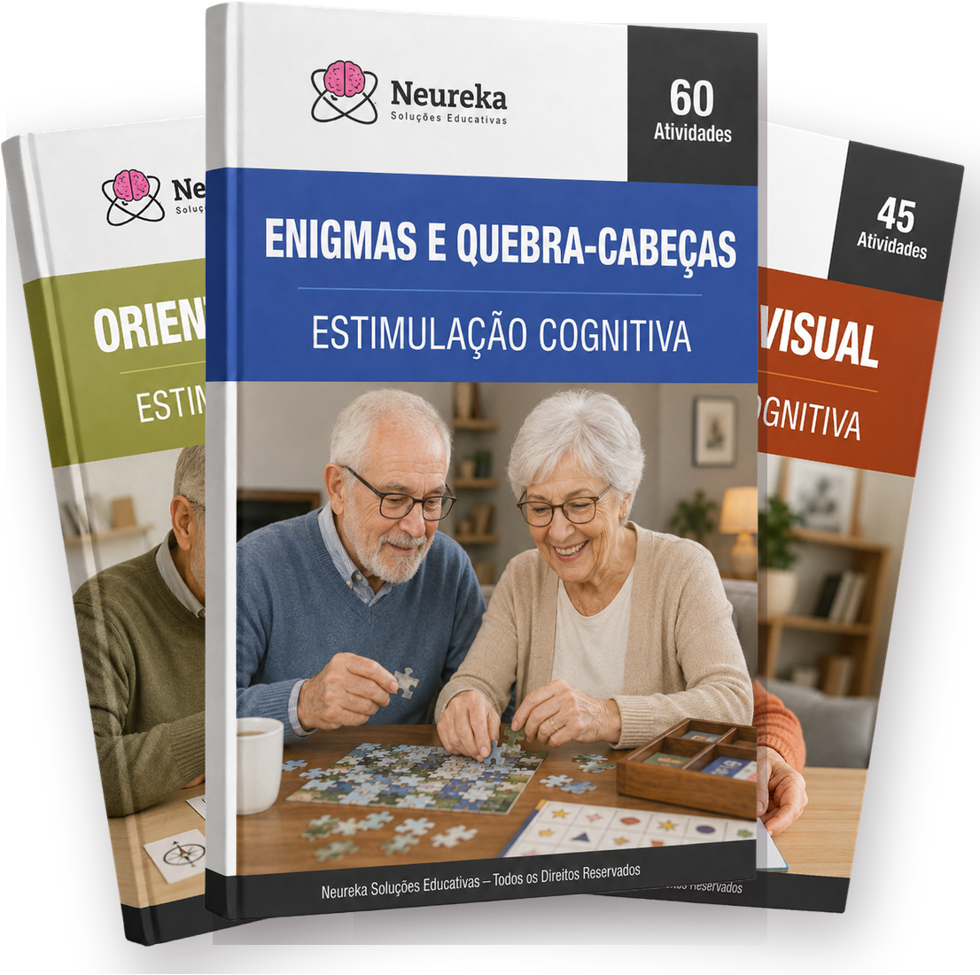 Kit de estimulação cognitiva — 7 livros de atividades